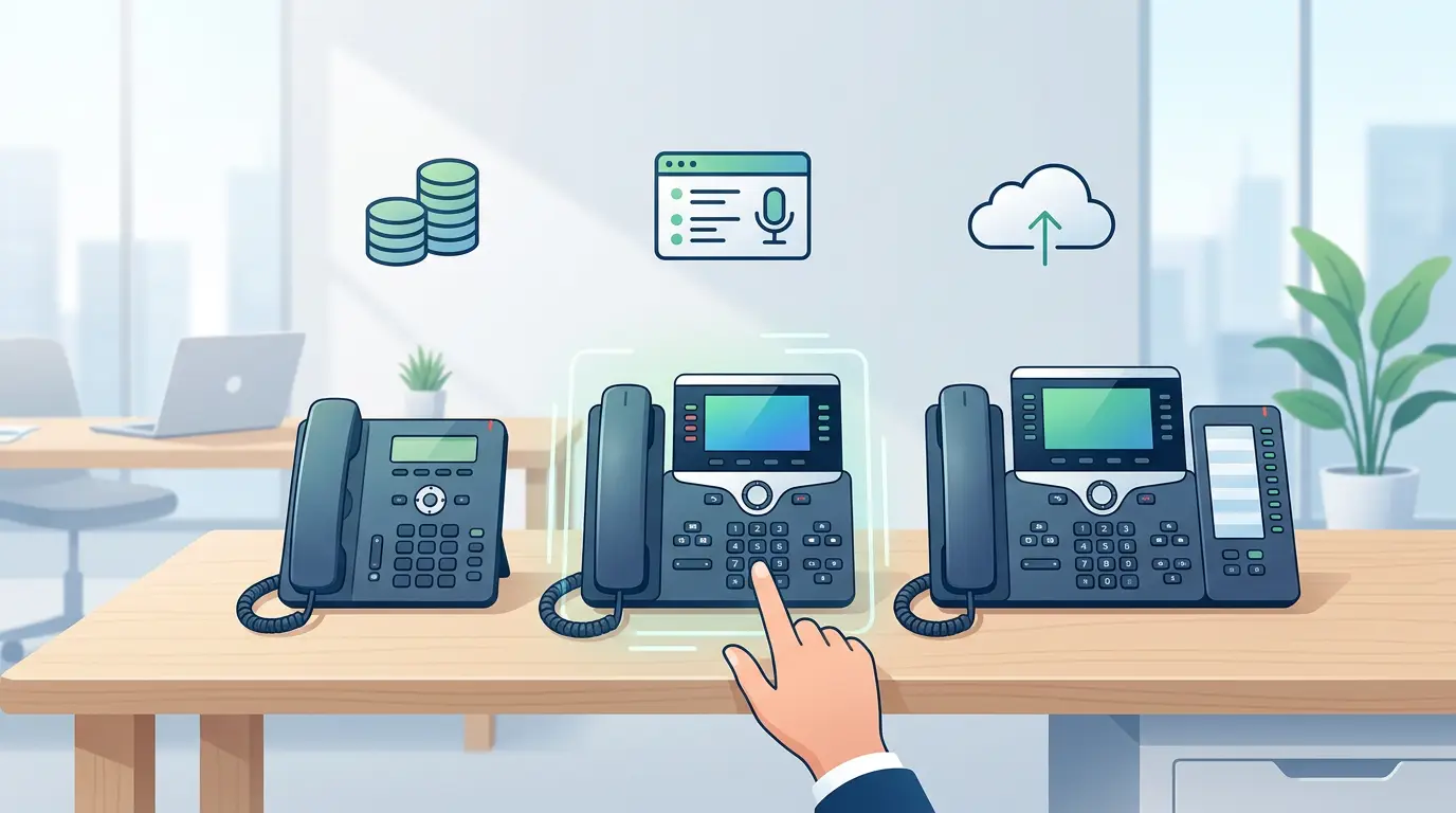 Business IP phone for office communication with VoIP, SIP calling, and unified communications features